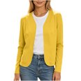 thumbnail image 2 of IUYRTFE Women's Open Front Cardigan Long Sleeve Solid Color Casual Blazer Lightweight Top, 2 of 5