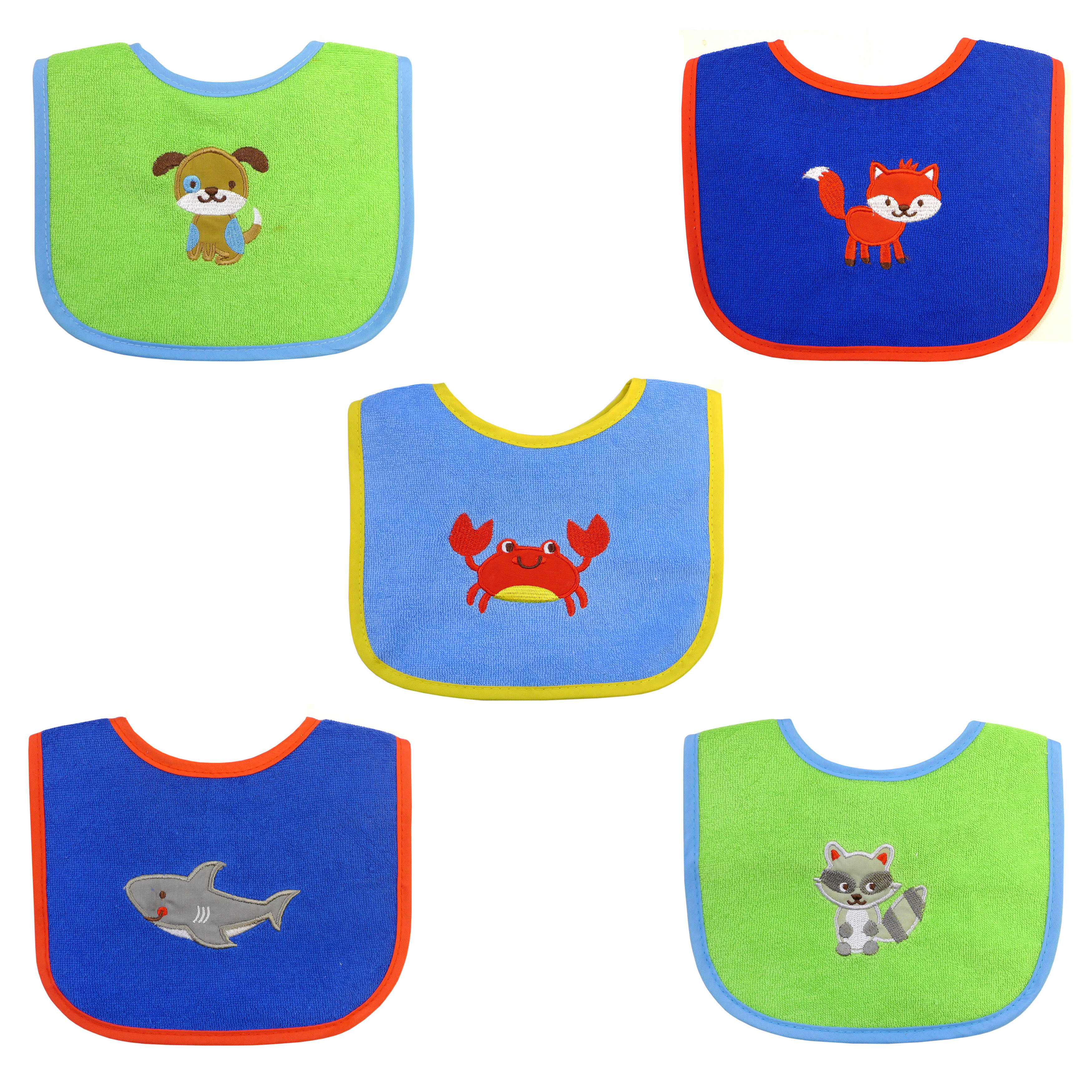Neat Solutions Cotton and Polyester Baby Bib, 10pk Boys - image 2 of 12
