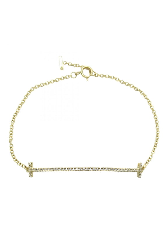 Pre-Owned Tiffany & Co. T Smile Bracelet, Diamond, 18K Yellow Gold, Women's, Gold and... (Good)