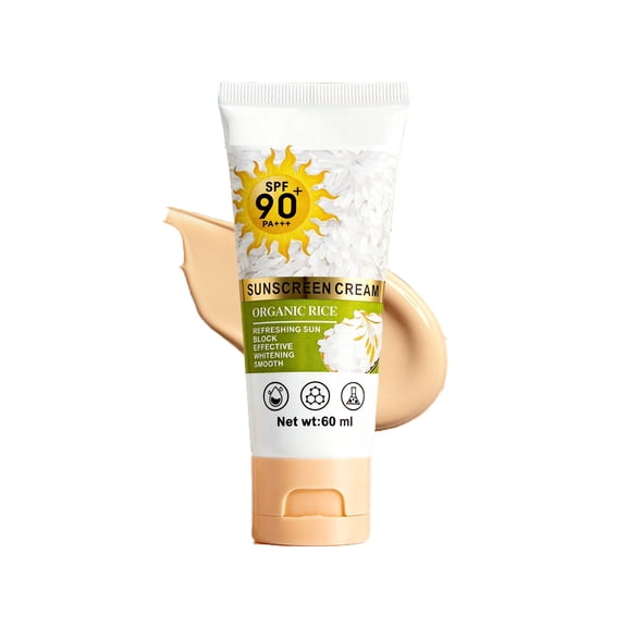 Liquid foundation Rice Sunscreen Cream SPF 90, Multi Effect Repair Hydrating And Softening Foundation Shade