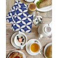 thumbnail image 4 of Retro Rhombus Kitchen Dish Towels for Drying Dishes Set of 3, Morocco Abstract Geometric Art Navy Blue Waffle Weave Microfiber Hand Tea Bathroom Towels Quick Dry & Absorbent Towel 15.7x23.6, 4 of 7