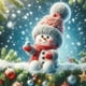 thumbnail image 1 of 5D DIY Taladro Navidad Muñeco Nieve Arte Artesanía 40x40cm, 1 of 9