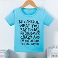 thumbnail image 2 of Ruyang Youth Summer Basic T Shirt Letter Print Short Sleeve Tees Tops Baby Kids Unisex Crew Neck Cotton Casual Clothes Shirt, 2 of 8