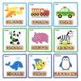 thumbnail image 1 of Bloques de ortografía de letras de madera Juego de rompecabezas Palabras en inglés Montessori Kits para niños JShteea libre de BPA, 1 of 9
