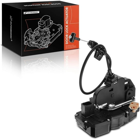 A-Premium Door Lock Latch & Cable Assembly Compatible with Cadillac Vehicles - STS 2006-2009 4.4L, 2005-2010 4.6L, Sedan - Rear Right Passenger Side, Replace# 25876549