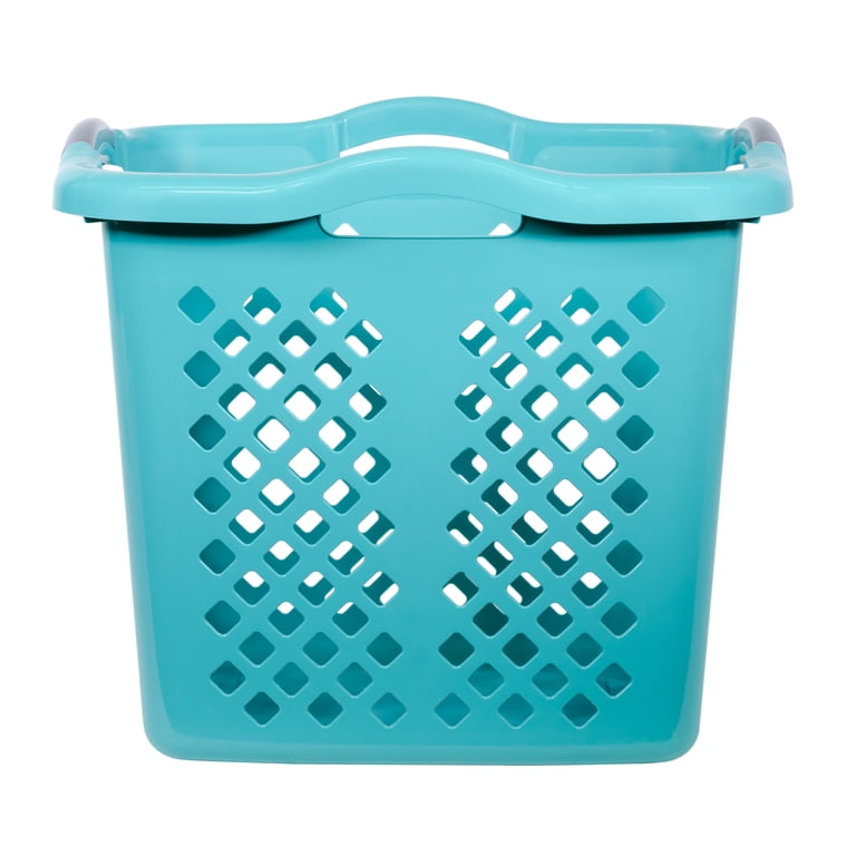 Home Logic 2 Bushel Lamper Plastic Laundry Basket with Silver