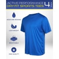 thumbnail image 2 of iXtreme Men's Athletic T-Shirt - 4 Pack Active Performance Dry-Fit Sports Tee - Short Sleeve Workout Running Shirt (S-3XL), 2 of 6