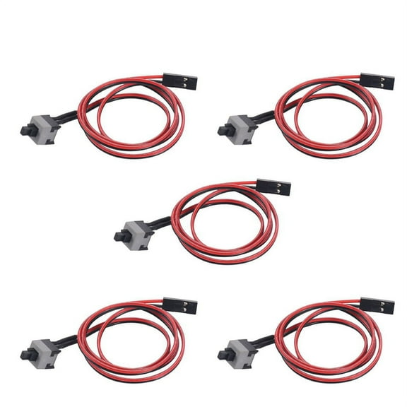 5pcs 20.5 inch Long Power Button Switch Cable for PC Switches Reset Computer
