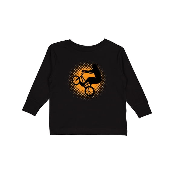 Inktastic Biking Cyclist Extreme Sports Boys Long Sleeve Toddler T-Shirt