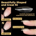 thumbnail image 6 of RAGUPEL 2026 New Short Almond Gel Nail Tips, 600 Pcs Pre-Filed Short Nail Tips Almond Shape Half Matte Press on Nails 12 Sizes Full Cover Clear Fake Nails for Extension Home Diy Salon with Box, 6 of 7