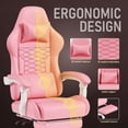 thumbnail image 6 of UIVJGAG Gaming Chair, Computer Office Chair with Footrest, Linkage Armrests and Lumbar Support, High Back Ergonomic Gamer Chairs for Adults, Black PU Leather, 6 of 7