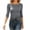 Gray, variant on Women Boat Neck 3/4 Sleeve Fitted T-Shirt Soft Stretchy Solid Color Slim Basic Tee Casual Fall Layering Top
