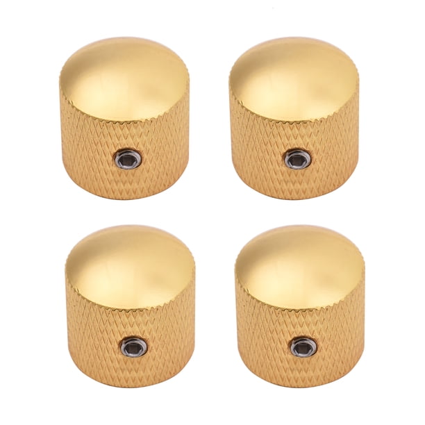 Botón de volumen 4pcs perilla de control de tono de volumen de metal perilla de domo con llave hexagonal interna para bajo de guitarra eléctrica Abody Botón de volumen