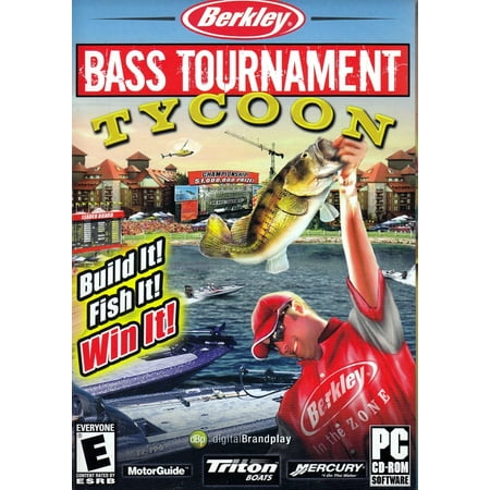BERKLEY BASS TOURNAMENT TYCOON PC CD - It's more than a fishing game! Create a world of your own design