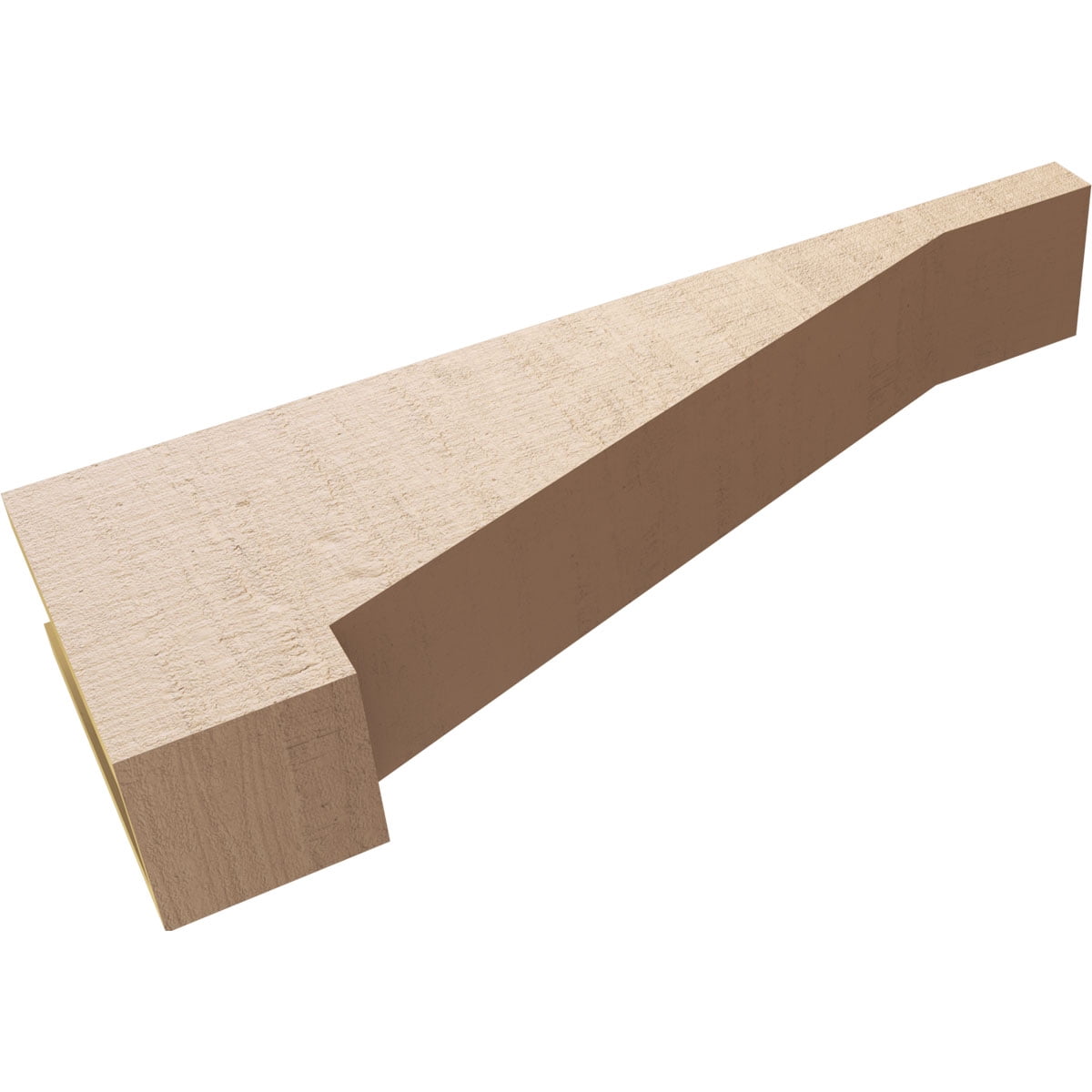 5"W x 30"D x 10"H Thin Burlington Rough Cedar Woodgrain TimberThane Corbel, Primed Tan