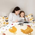 thumbnail image 5 of Manfei Teen Cartoon Rooster 7pcs Bedding Comforter Set, Rustic Farm Animal Queen Bedding Sets, Countryside Theme Reversible Queen Sheet Sets, Luxury Bedroom Decor, 5 of 8