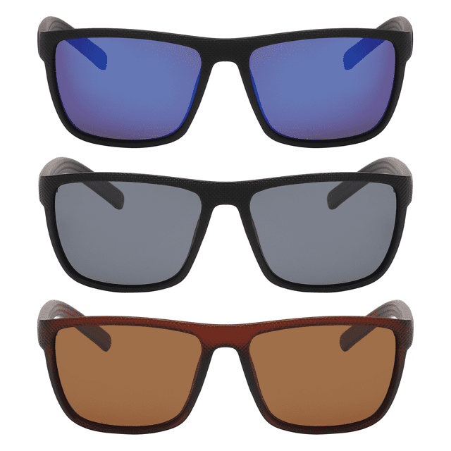 OWL Men's Sport Sunglasses for Men- UV400 & Stylish Frame Eyewear- Ideal for Sports Activities - Blue Mirror, Black, Brown