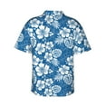 thumbnail image 3 of Uemuo Leaves And Flowers Printed Regular Fit Short Sleeve Casual Hawaiian Shirt for Men,Aloha shirt,Tropical shirt,Floral print shirt,Vacation Beach shirt-Small, 3 of 9
