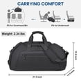 thumbnail image 6 of Behome 40L Gym Bag for Men Women, Large-Capacity Travel Duffle Bag with Shoe & Wet Compartments, 3 in 1 Carry on Weekender Overnight Bag for Workout and Travel, 6 of 7