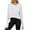 White, variant on Jalioing Women's Athletic Shirts Long Sleeve Crew Neck Crop Tops Loose Fashion Gym Workout T Shirt with Thumb Hole