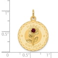 thumbnail image 4 of FB Jewels 14K Yellow Gold Happy Birthday Disc Charm with CZ Flower, 4 of 4
