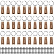 30 Pack Wine Bottle Lights with Cork - Warm White Cork Bottle Lights Battery Operated 6.6ft Silver Wire 20 LEDs,Fairy Lights for Christmas,DIY,Party,Decor,Wedding (90 Additional Batteries)