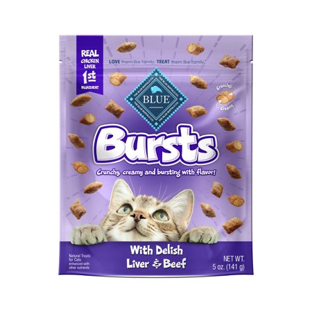 UPC: 0840243137046 | Blue Buffalo Bursts Chicken Liver & Beef Flavor Crunchy Treats for Cats  Whole Grain  5 oz. Bag