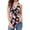 Black, variant on Women Sleeveless Floral Print U Neck Zip-up Back Swing Summer Tunic Tank Tops