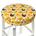 thumbnail image 6 of Goofa Funny Chicken Printed Stool Covers Round, Waterproof Round Bar Stool Covers Anti-Slip Round Bar Stool Seat Cover with Elastic Bands Durable -14 inch, 6 of 7