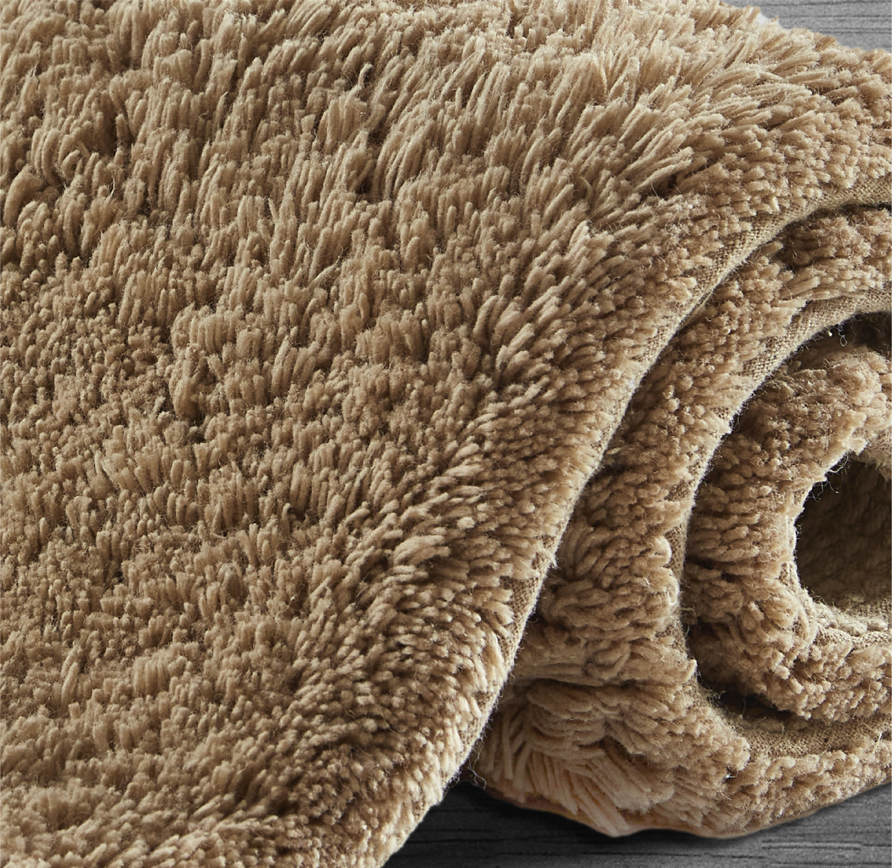 Jean Pierre "Get Naked" 21"x34" Cotton Bath Rug, Linen