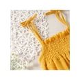 thumbnail image 5 of Chollius Newborn Baby Girl Halter Romper Waffle Knit Sleeveless Strap Bodysuit Pleated Backless Jumpsuit Summer Clothes, 5 of 9