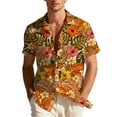 thumbnail image 2 of PNTUTB Men's Hawaiian Fashion Print Resort Style Collared Short Sleeve Button Down Casual Loose Comfort Blouse, 2 of 6