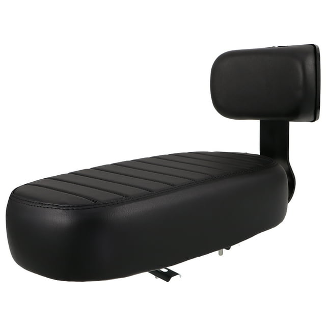 ColoMX Asiento de bicicleta para niños: Asiento trasero para niños - Cojín portabicicletas con respaldo - Portabebés de seguridad - Accesorios para bicicletas de carretera - Negro