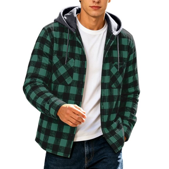 Men's Hoodies Casual Pullover Hooded Sweatshirt Plaid with Pocket Hoodie Sweatshirt Long Sleeved Hooded Top Fall Outfits 2026