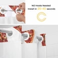 thumbnail image 5 of Realistic Food No Hook Shower Curtain with Snap in Liner Pepperoni Pizza Yummy Thin Crust Waterproof Bathroom Shower Curtain with See Through Top Window for Bathtub 72" x 78", 5 of 9