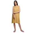 thumbnail image 1 of Moomaya Chemise de Nuit en Coton pour Femmes Col Rond avec Patte de Boutonnage, 1 of 6