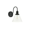 thumbnail image 3 of Living District Histoire Midcentury Modern Black Metal Wall Sconce 1 Light E26, 3 of 4