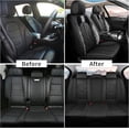 thumbnail image 7 of HQBQBUG Bling Seat Covers for Nissan Rogue 2008-2024 2025,Sparkly Crystal Waterproof Leather Diamond Seat Cover Compatible Airbag Comfort Automotive Interior Black,Full Set(2 Row 5 Seats), 7 of 7