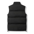 thumbnail image 4 of dzxyzu Men's Winter Stand Collar Vest Warm Padded Puffer Jacket Outdoor Full Zipper Coat Vest Top Riding Skiing Fishing Waistcoat Jacket Black, 4 of 4