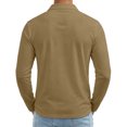 thumbnail image 7 of Men Polo Shirts Long Sleeve Solid Color Button Down Golf Shirts Office Basic Shirts, 7 of 7