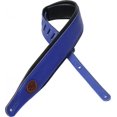 thumbnail image 1 of Levy's MSS2 3" Signature Series Garment Leather Guitar Strap with Foam Padding - Blue, 1 of 1