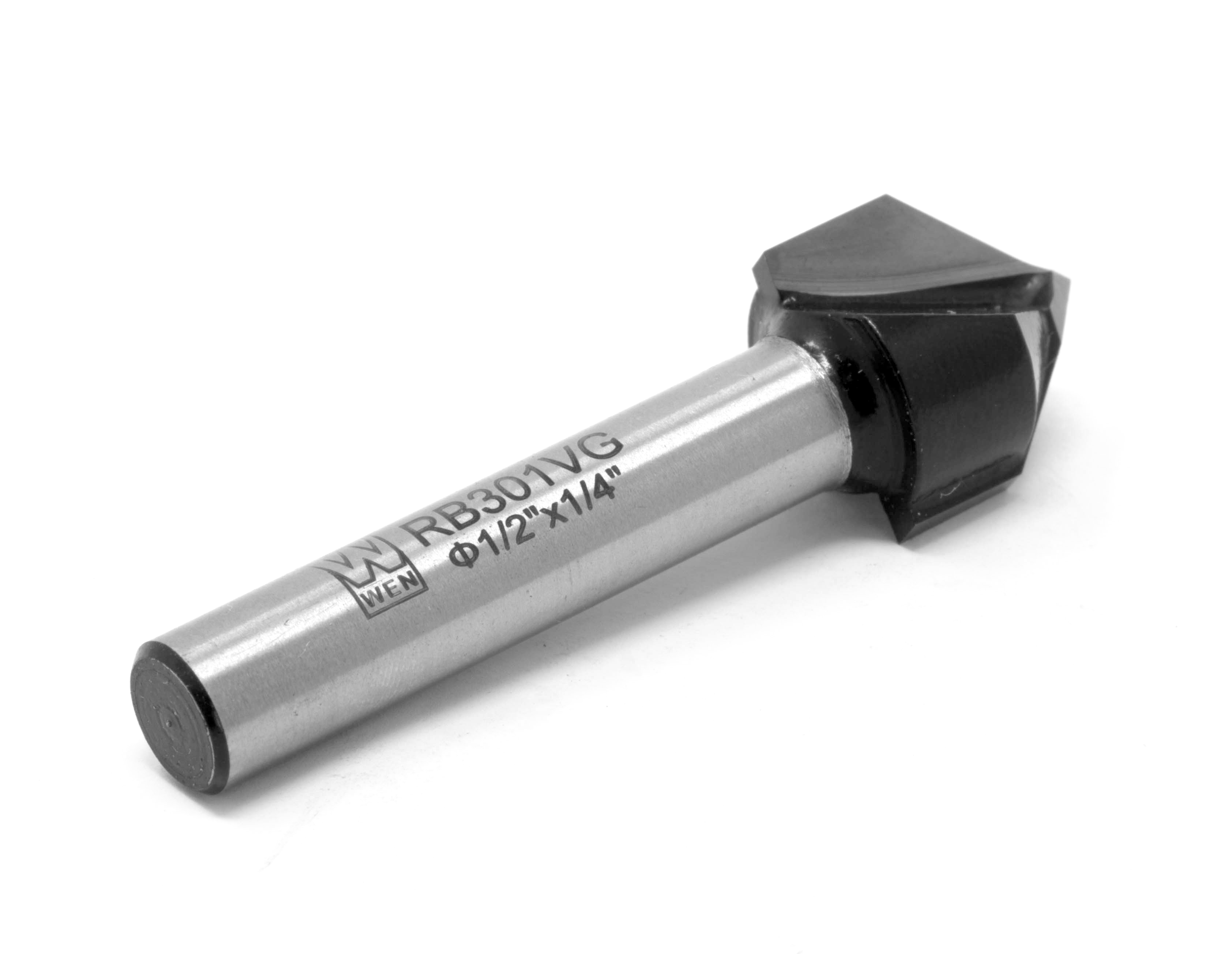 WEN 1/2 in. V-Groove Carbide-Tipped Router Bit with 1/4 in. Shank and 1/2 in. Cutting Length