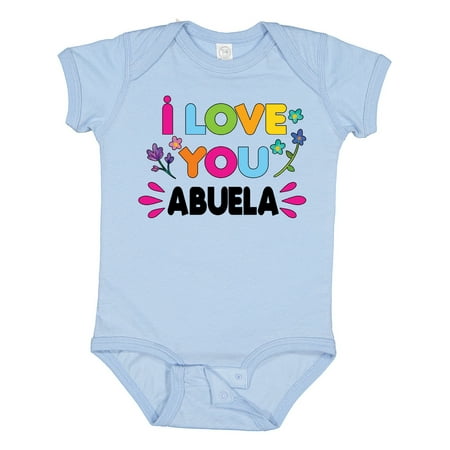 

Inktastic I Love You Abuela with Flowers Gift Baby Girl Bodysuit