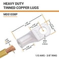 thumbnail image 2 of SELTERM 1/0 AWG 3/8" Ring Battery Cable End Terminal Lugs Marine Grade 15ea, 2 of 3
