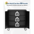 thumbnail image 2 of Metal Storage Cabinet, Rolling Tool Cabinet with 2 Adjustable Shelves, Pegboard, Locks & 4 Wheels, Heavy Duty & Rust Resistant for Garage, Workshop, Black, 2 of 8