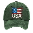thumbnail image 2 of Uaswgudfs Patriotic USA Baseball Cap with Embroidered US Flag - 4th of July & Independence Day Celebration Hats Green, 2 of 3