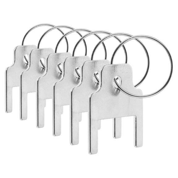 Supvox 6-Pack Stainless Steel Toilet Paper Dispenser Keys Replacement for Public Restroom Lock Access