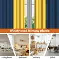 thumbnail image 7 of Lfeey Blackout Curtains for Bedroom Living Room Set of 2, Navy Blue and Yellow Grommet Curtains, 52"x84", 7 of 7
