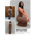 thumbnail image 5 of STARVNC Women Scoop Neck Sleeveless Slimming Wrap Slip Maxi Dress, 5 of 7