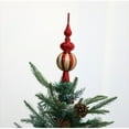 thumbnail image 3 of InsCrazy Christmas Finial Tree Topper 9.1in/23cm Vintage Finial Christmas Tree Topper Ornament Holiday Indoor Decoration for Xmas Tree, Classic Festive Style, 3 of 5